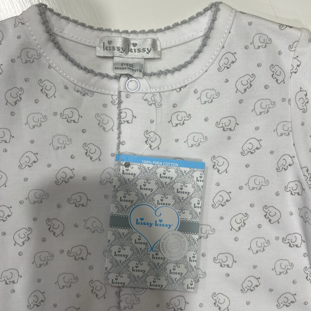 Kissy Kissy NWT Premie pajamas footie